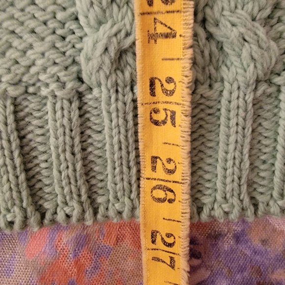 ARAN CRAFTS Ireland Merino Wool Green Cardigan, Size M-L - Picture 12 of 16